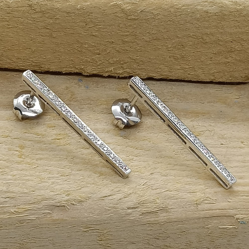 Pendientes de oro blanco y diamantes