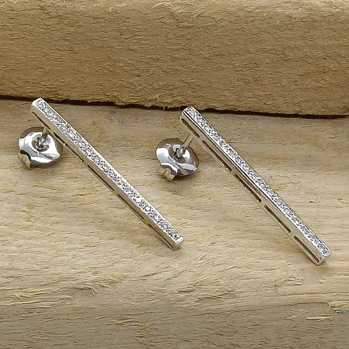 Pendientes de oro blanco y diamantes