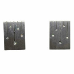 Pendientes de oro blanco y diamantes