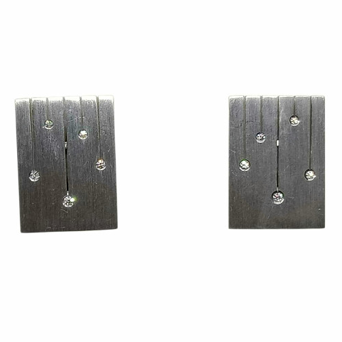 Pendientes de oro blanco y diamantes