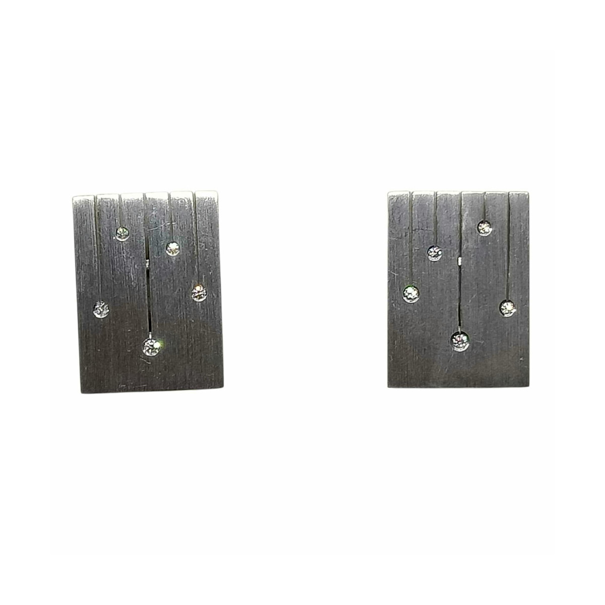 Pendientes de oro blanco y diamantes