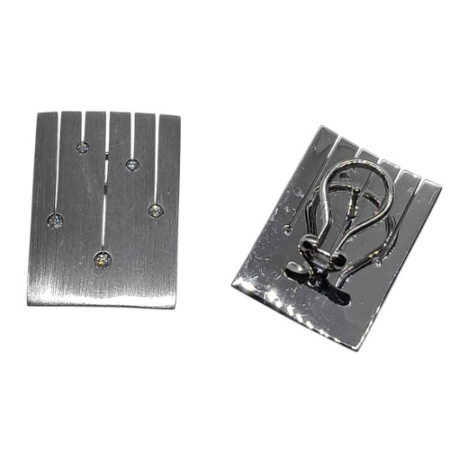 Pendientes de oro blanco y diamantes
