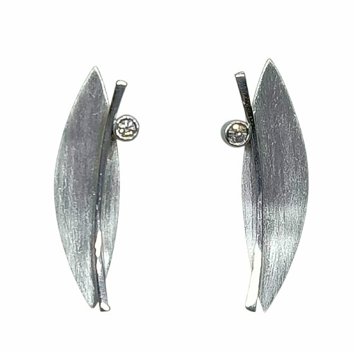 Pendientes de oro blanco y diamantes