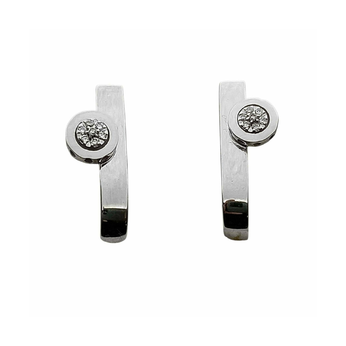 Pendientes de oro blanco y diamantes