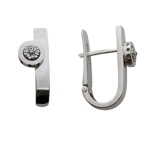 Pendientes de oro blanco y diamantes