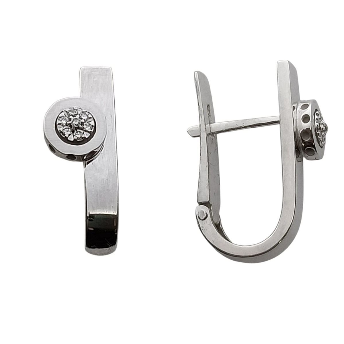 Pendientes de oro blanco y diamantes