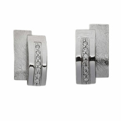 Pendientes de oro blanco y diamantes