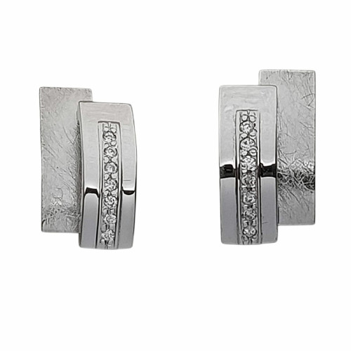 Pendientes de oro blanco y diamantes