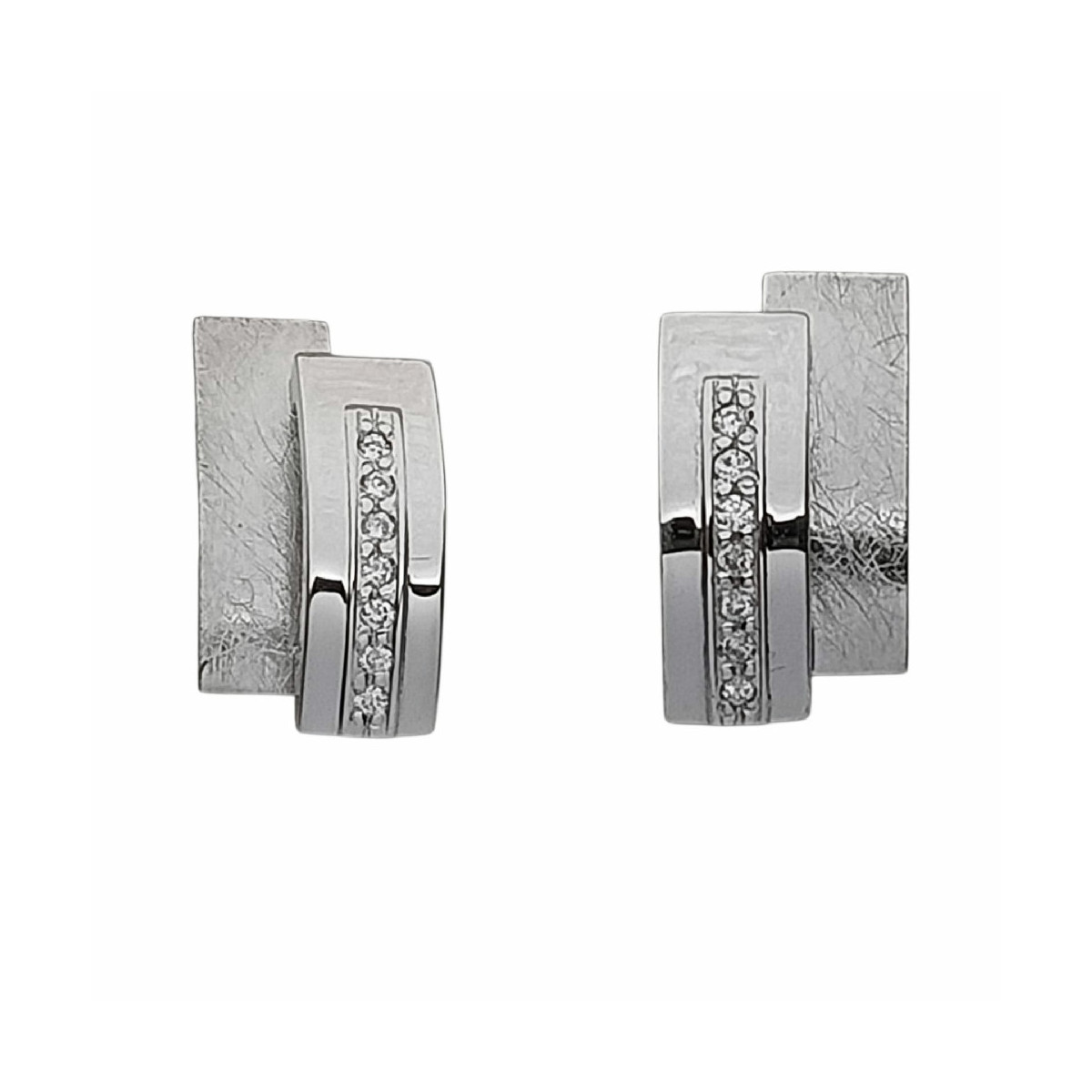 Pendientes de oro blanco y diamantes