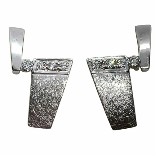 Pendientes de oro blanco y diamantes