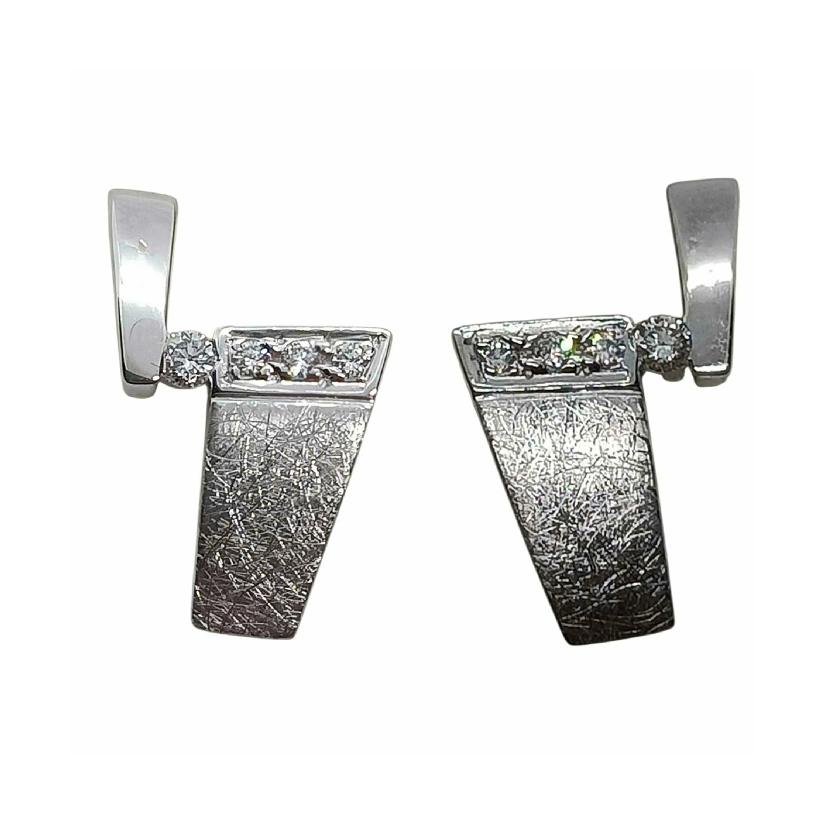 Pendientes de oro blanco y diamantes