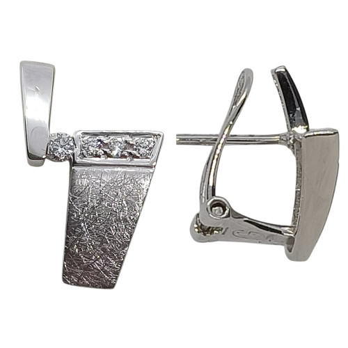 Pendientes de oro blanco y diamantes