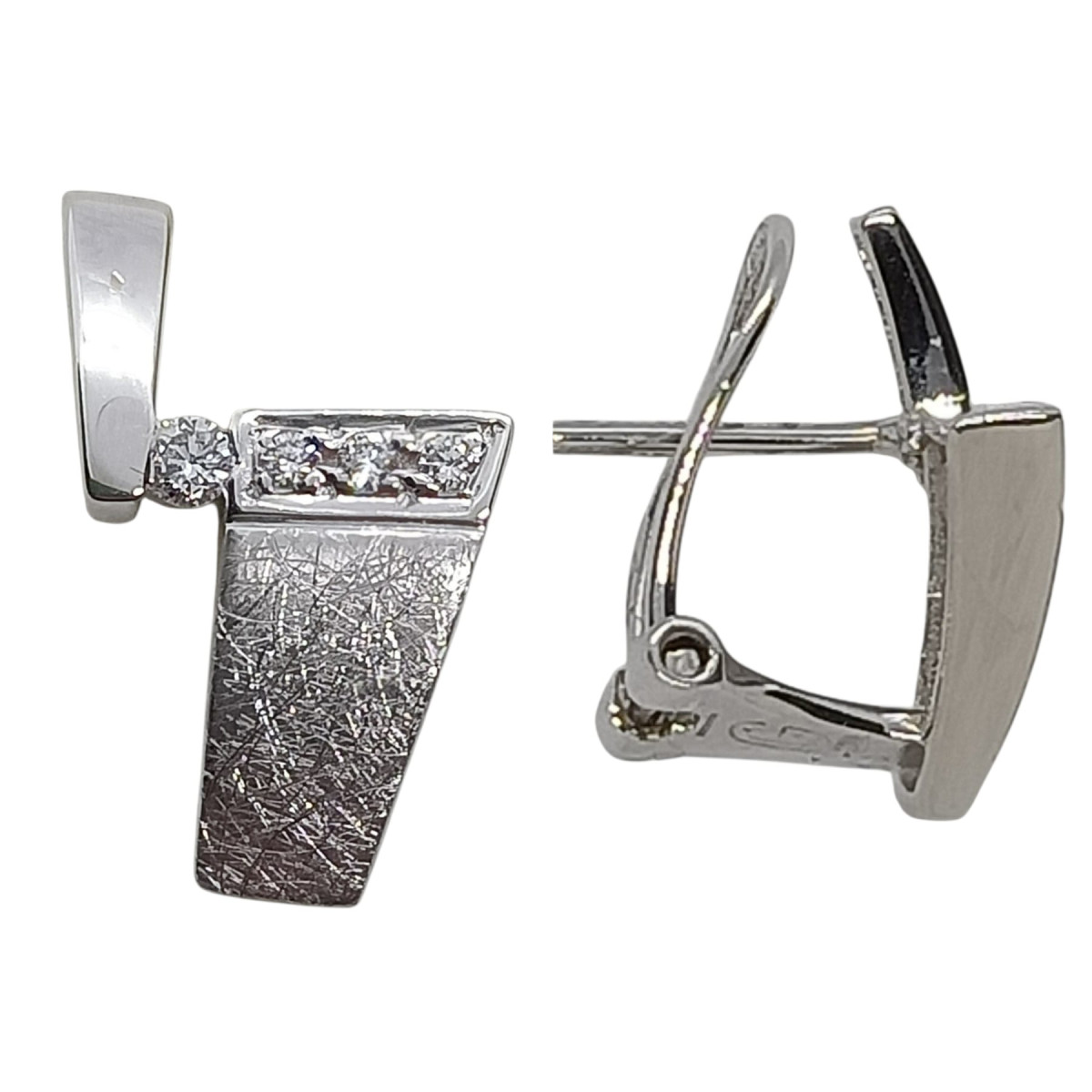 Pendientes de oro blanco y diamantes