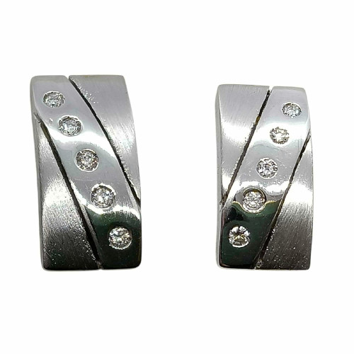 Pendientes de oro blanco y diamantes