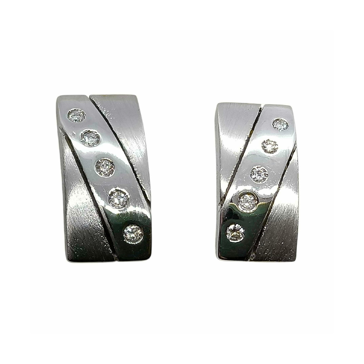 Pendientes de oro blanco y diamantes