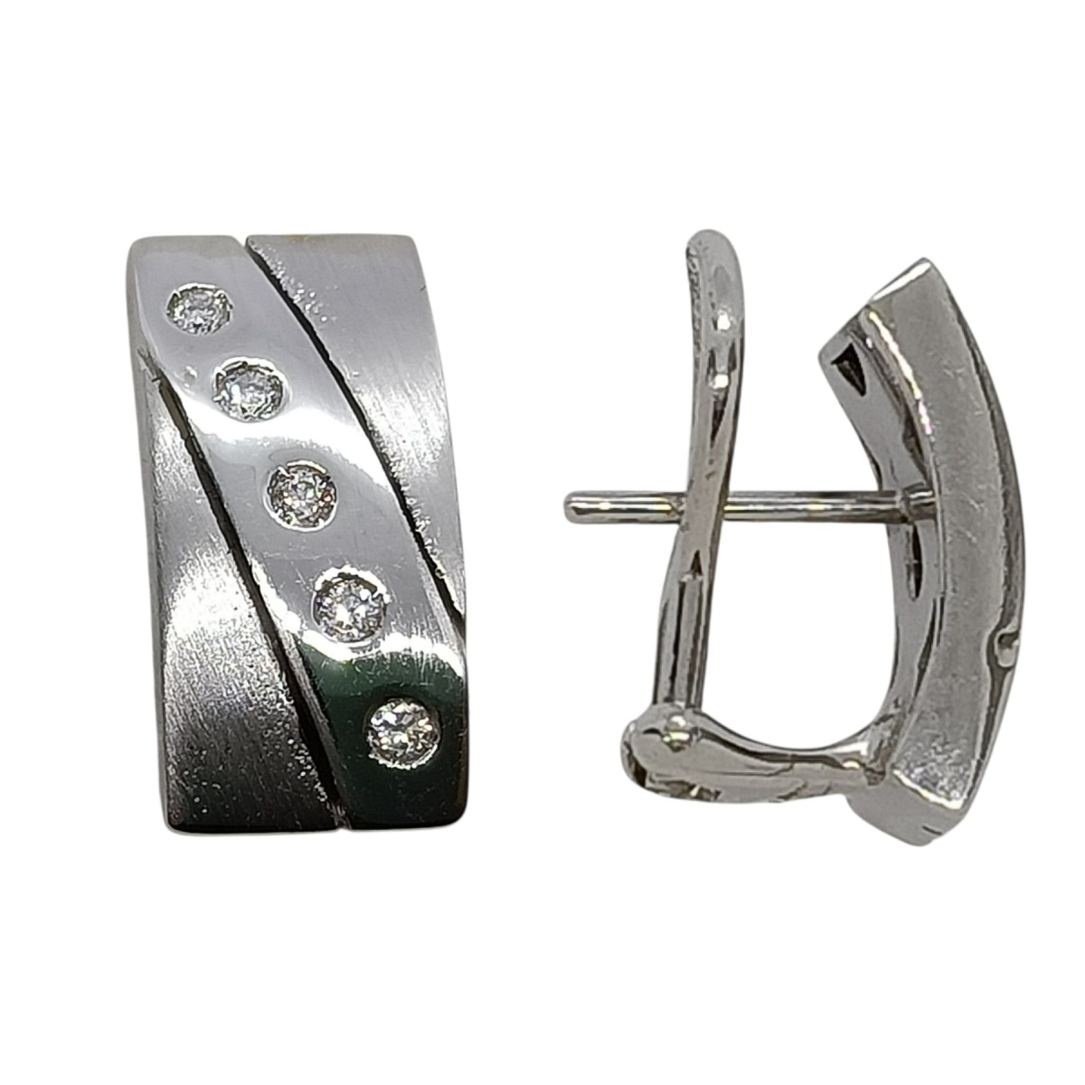 Pendientes de oro blanco y diamantes