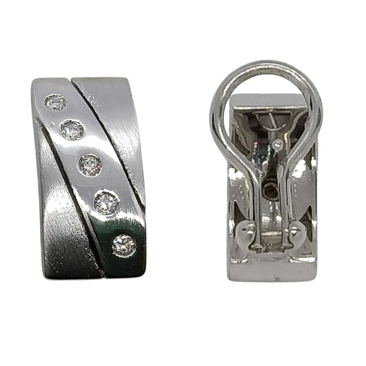 Pendientes de oro blanco y diamantes