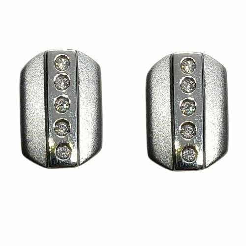 Pendientes de oro blanco y diamantes