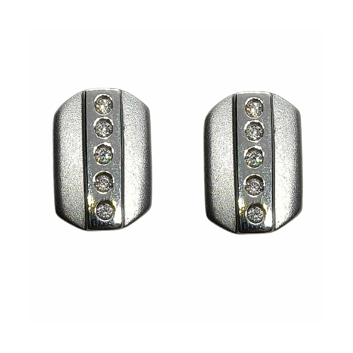 Pendientes de oro blanco y diamantes