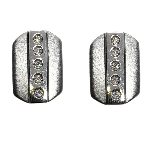Pendientes de oro blanco y diamantes