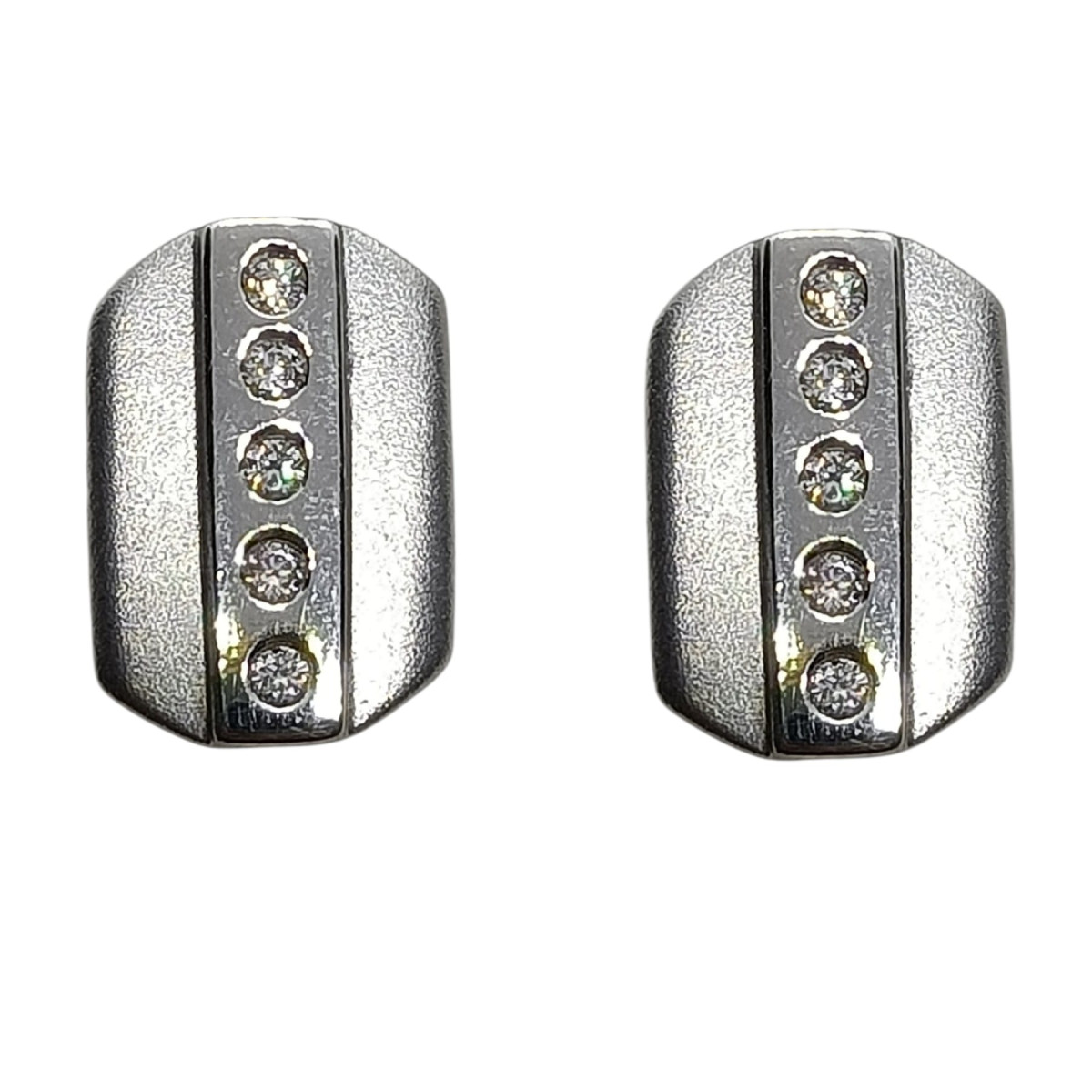 Pendientes de oro blanco y diamantes