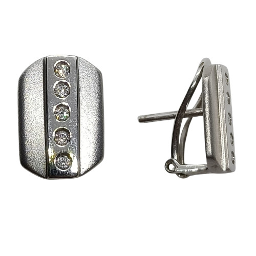 Pendientes de oro blanco y diamantes