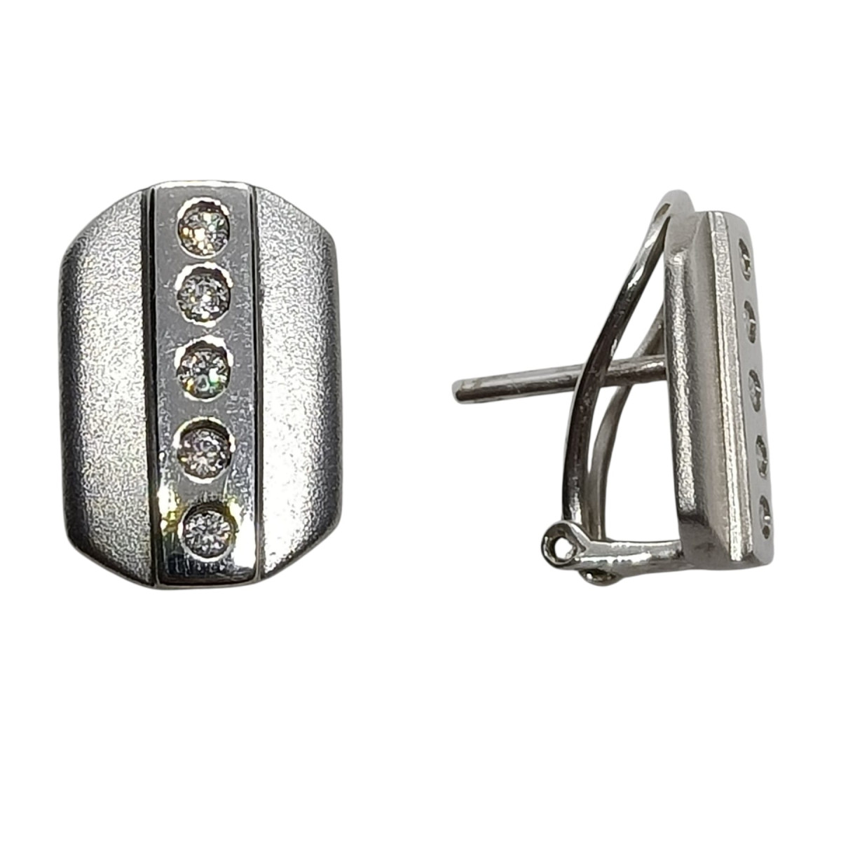 Pendientes de oro blanco y diamantes