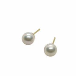 Pendientes de oro con perla natural