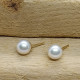 Pendientes de oro con perla natural