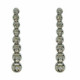 Pendientes largos de oro blanco y diamantes