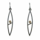 Pendientes de plata y oro con diamantes
