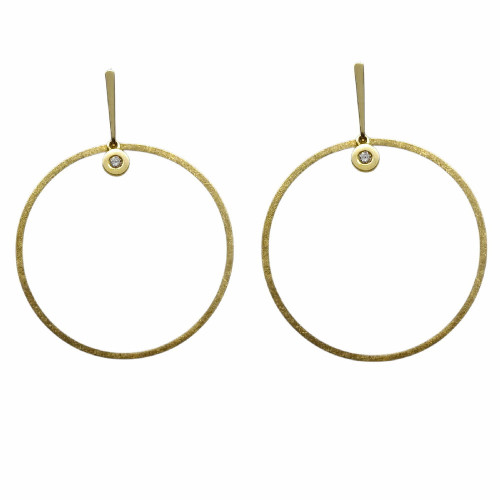 Pendientes de oro amarillo y diamantes