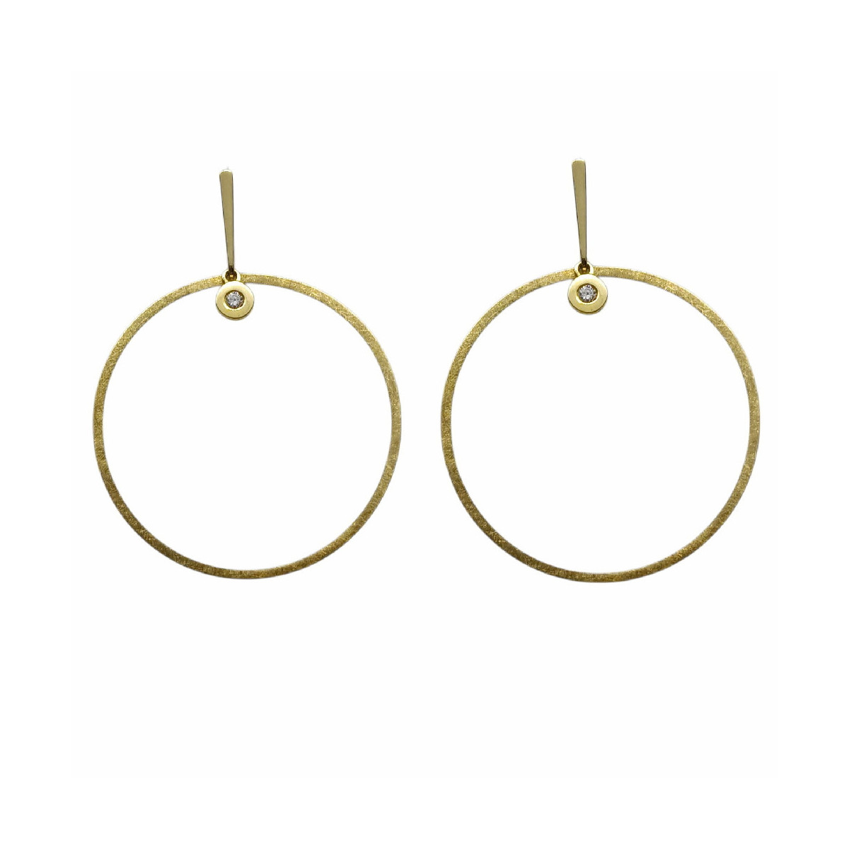 Pendientes de oro amarillo y diamantes