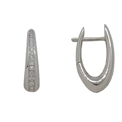 Pendientes de oro blanco y diamantes