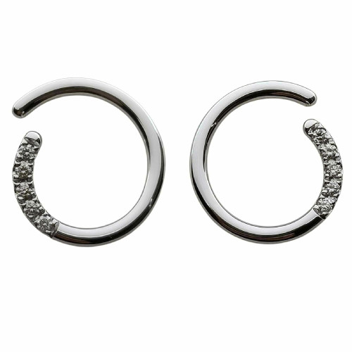 Pendientes de oro blanco y diamantes