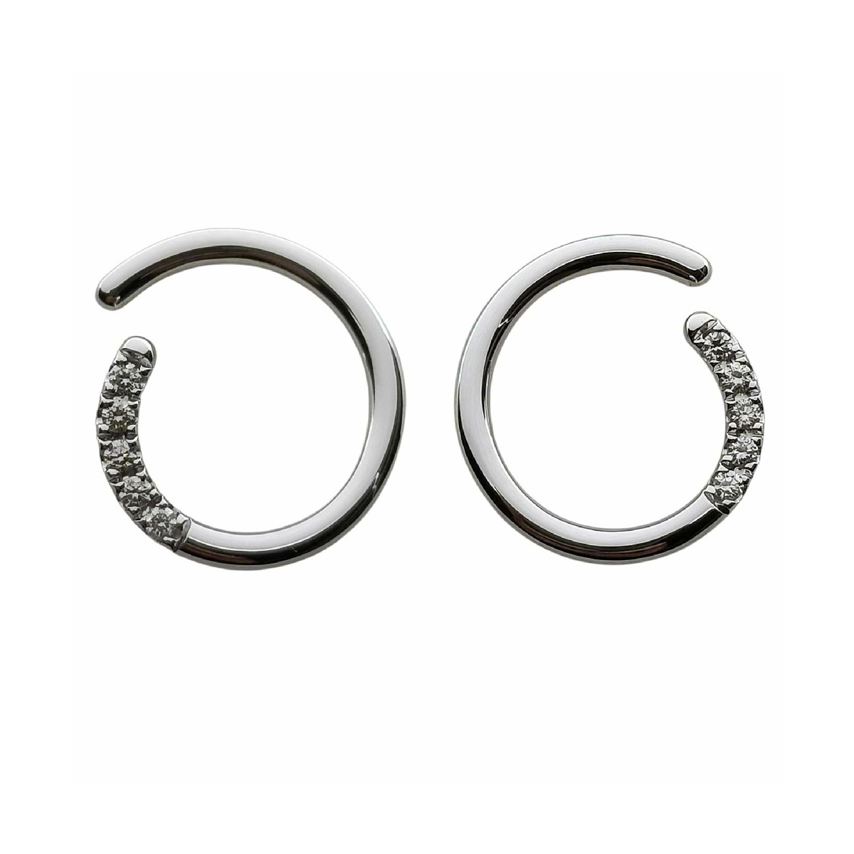 Pendientes de oro blanco y diamantes