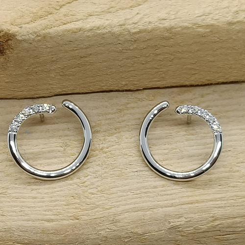 Pendientes de oro blanco y diamantes