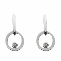 Pendientes de oro blanco y diamantes