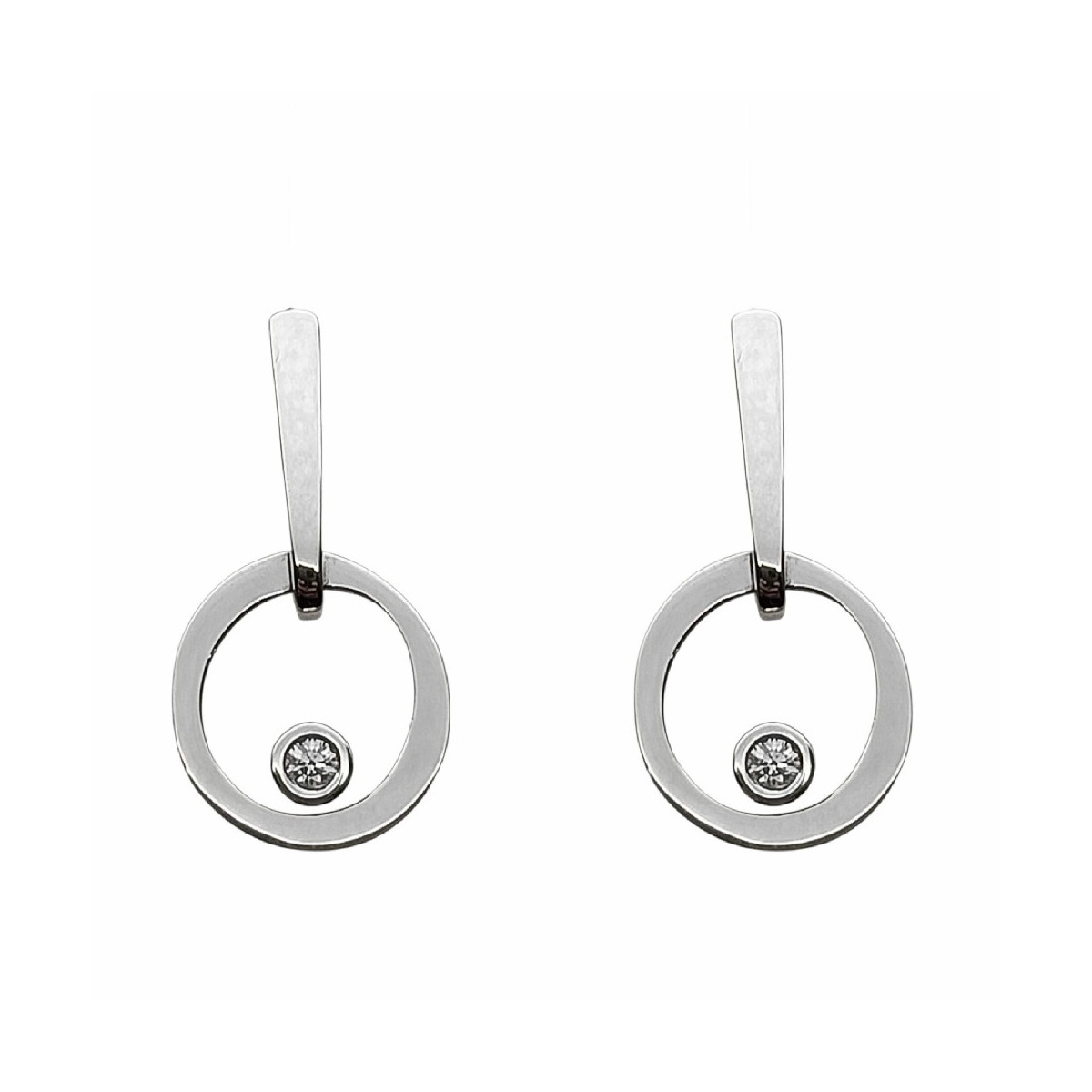 Pendientes de oro blanco y diamantes