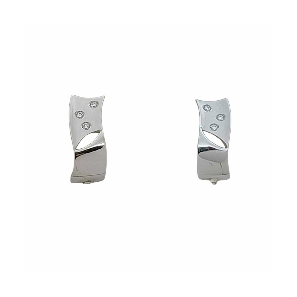 Pendientes de oro blanco y diamantes