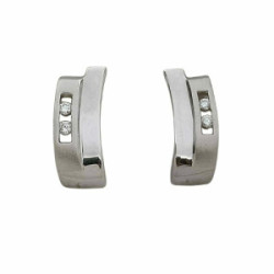 Pendientes de oro blanco y diamantes