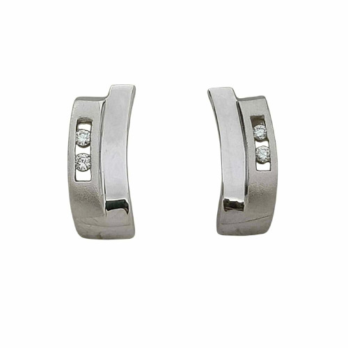 Pendientes de oro blanco y diamantes