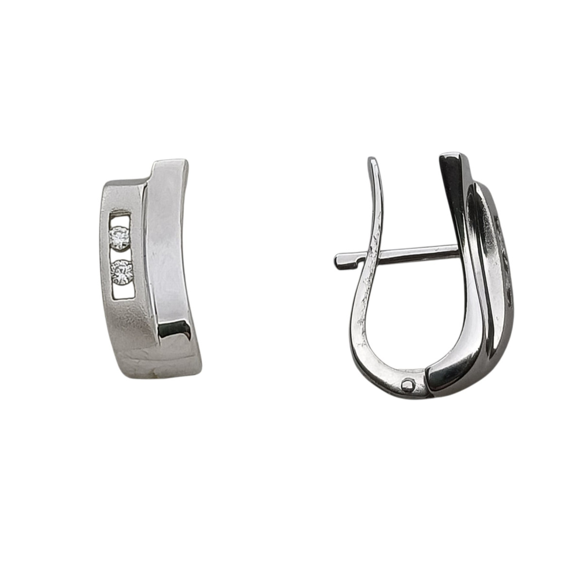 Pendientes de oro blanco y diamantes