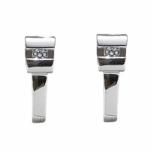Pendientes de oro blanco y diamantes