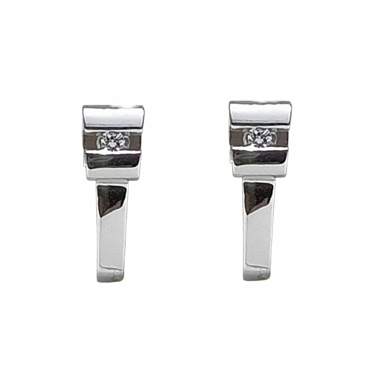 Pendientes de oro blanco y diamantes