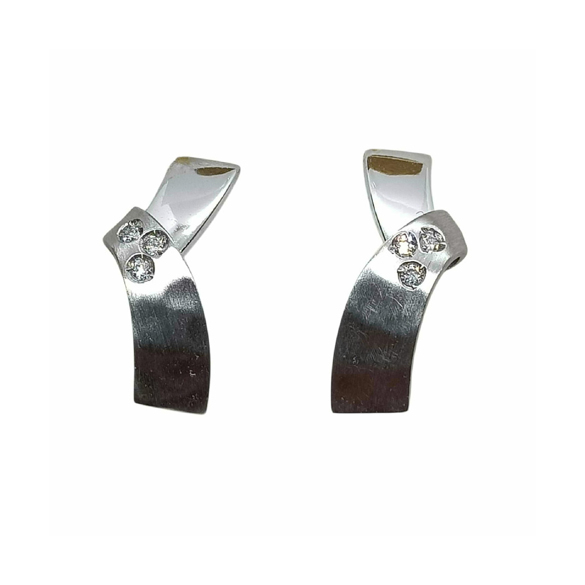 Pendientes de oro blanco y diamantes