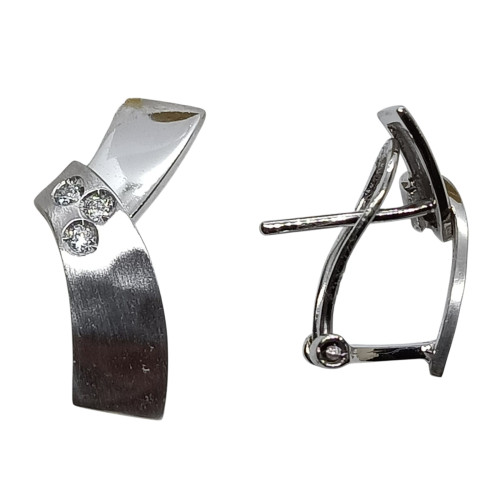 Pendientes de oro blanco y diamantes