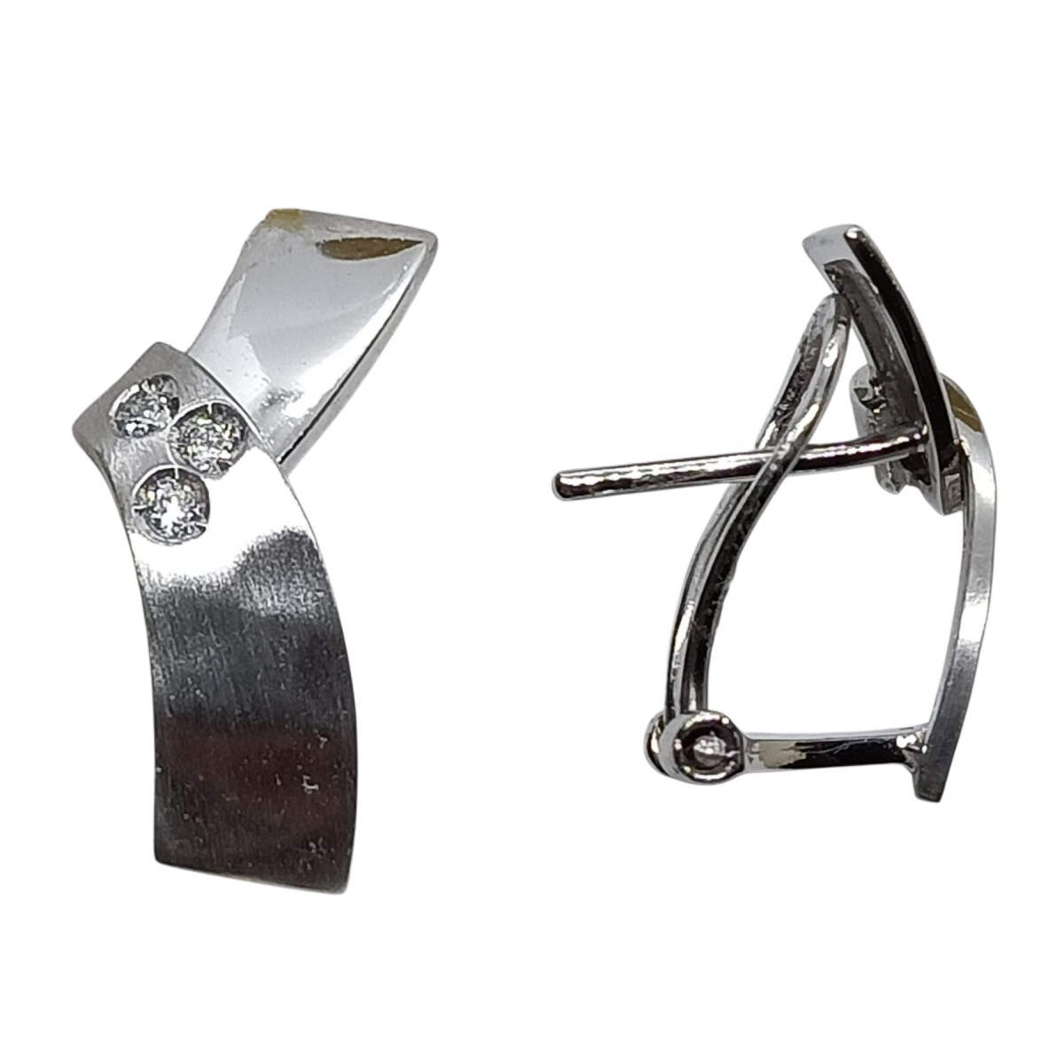 Pendientes de oro blanco y diamantes