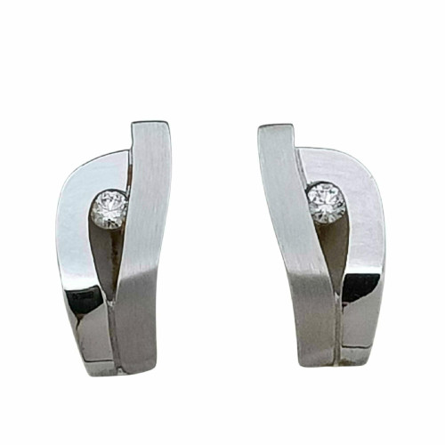 Pendientes de oro blanco y diamantes