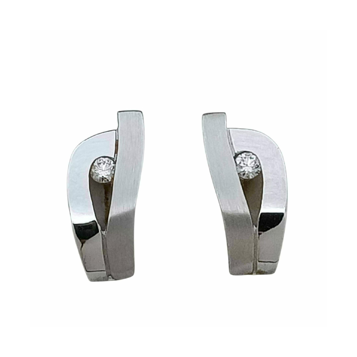 Pendientes de oro blanco y diamantes